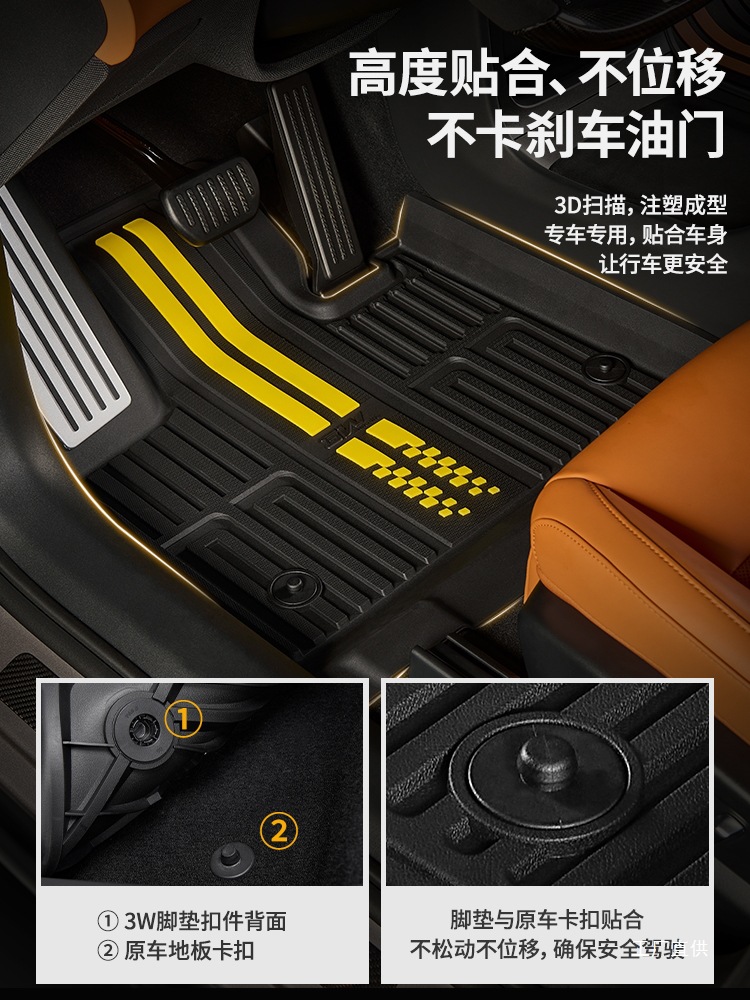 3W Full Tpe Floor Mats Suitable for Xiaomi Yu7 Pro/Max Su7/Ultra Special Car Floor Mats and Trunk Mats