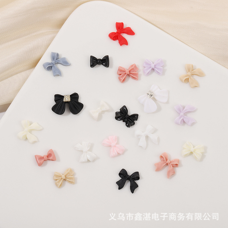 Explosive bow nail jewelry resin three-dimensional small bow diy nail decoration Joker accessories wholesale