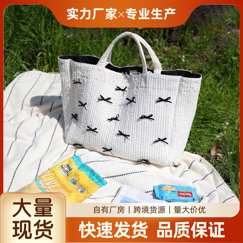 Сумка для мамы и ребенка в японском стиле, большая емкость, простая, многофункциональная, вышитая сумка на плечо