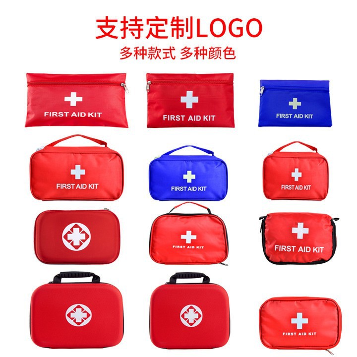 Cross-Border Foreign Trade Emergency Kit Empty Bag Zipper Bag Oxford Cloth Thick First Aid Kit Medical Storage Bag Epidemic Prevention Bag Factory