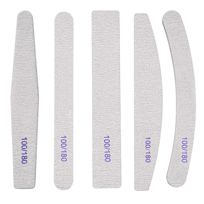 Nail Art Purple Heart Sanding Strip Gray File Nail Sanding Strip Manicure Double-Sided Sanding File Nail Shaping