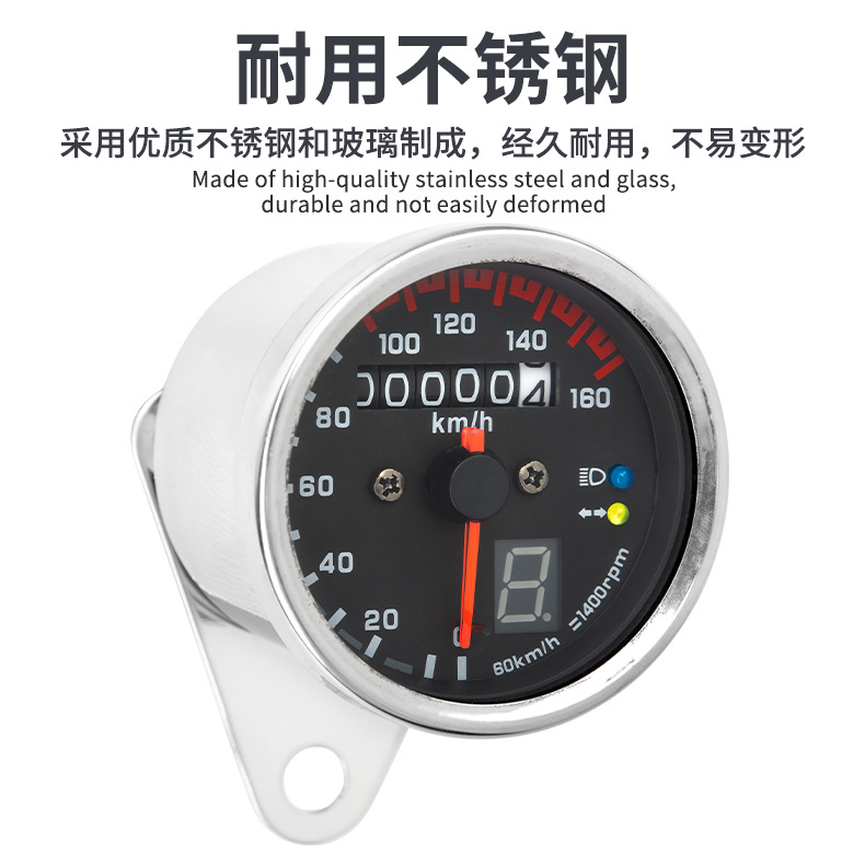Cross-border hot-selling motorcycle modification with gear meter for Harley cruise pointer meter odometer 12V
