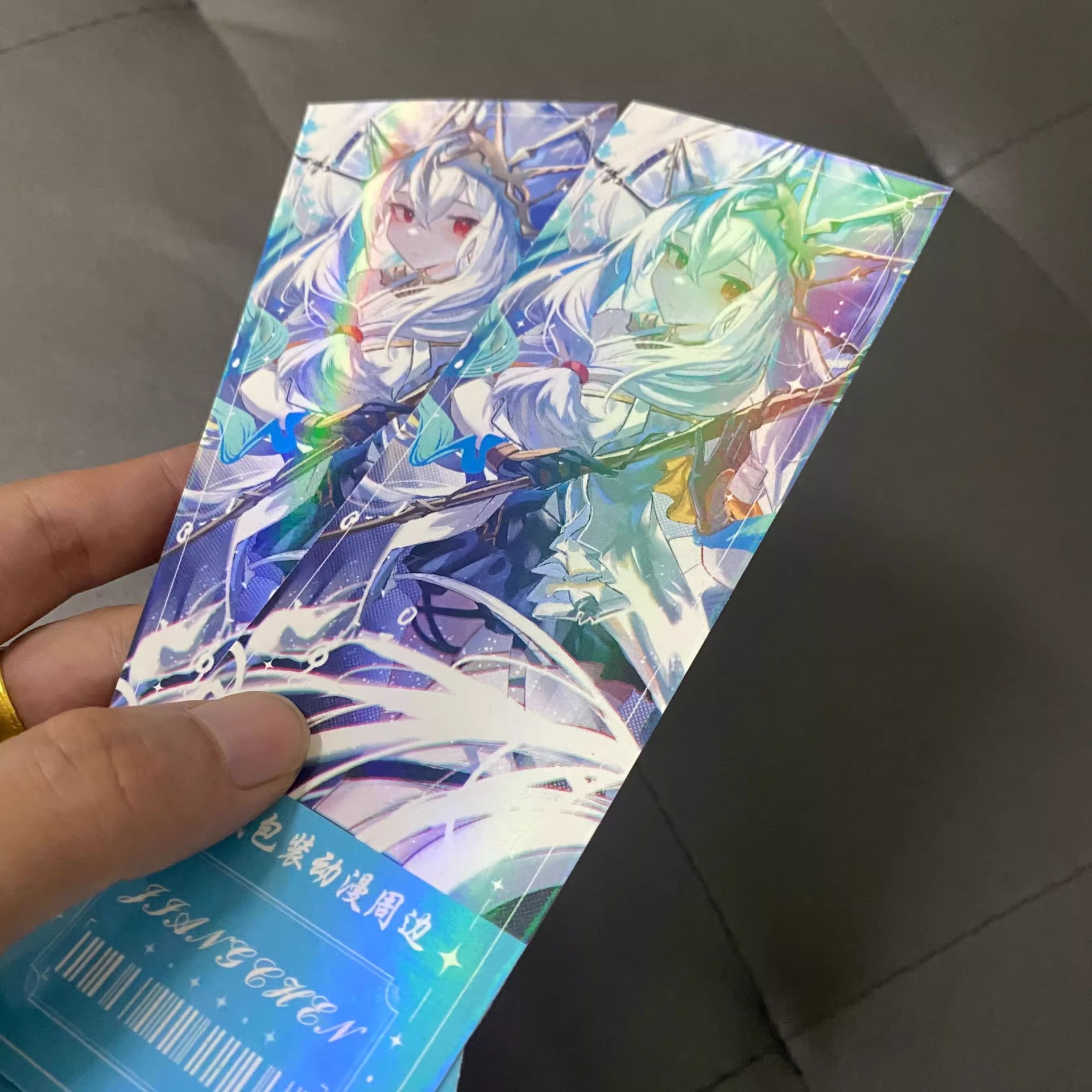 Postcard Polaroid gilding reverse laser ticket customized Pearl starry square card printing small card self-printing