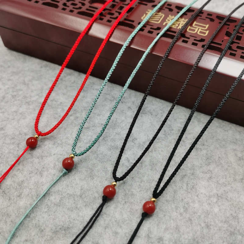 String pendant lanyard Jade rope hand-woven jade necklace rope halter pendant rope adjustable jewelry lanyard