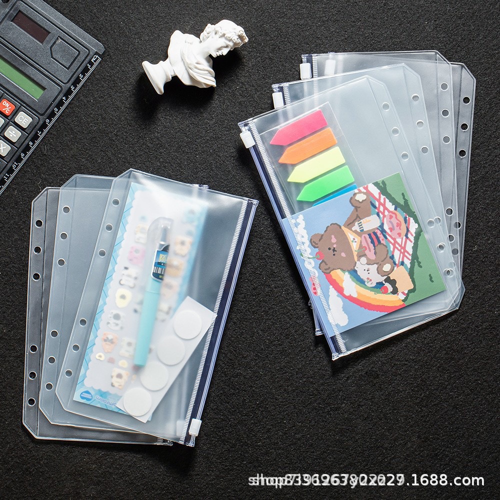 Cross-Border Supply of Multi-Size Pvc Cash Budget Notepad Macaron Hand Ledger Binder with Customizable Logo