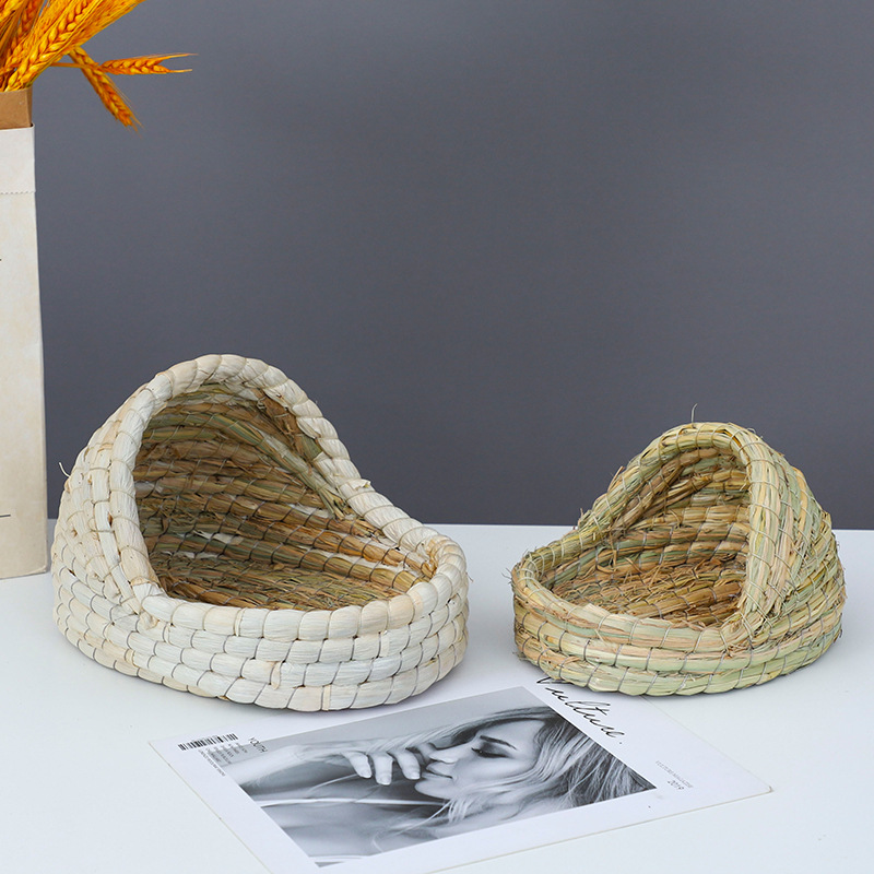 Rabbit Grass Nest, Guinea Pig, Rutin, Chicken Nest, Hedgehog and Rabbit Cage, Pet Straw Woven Shelter Nest, Guinea Pig House, Pigeon Nest Supplies