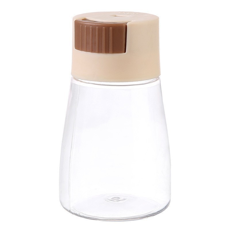 Kitchen Plastic Seasoning Bottle Push-Type Salt Control Bottle Seasoning Bottle Sealed Seasoning Jar Salt Jar Msg Seasoning Jar
