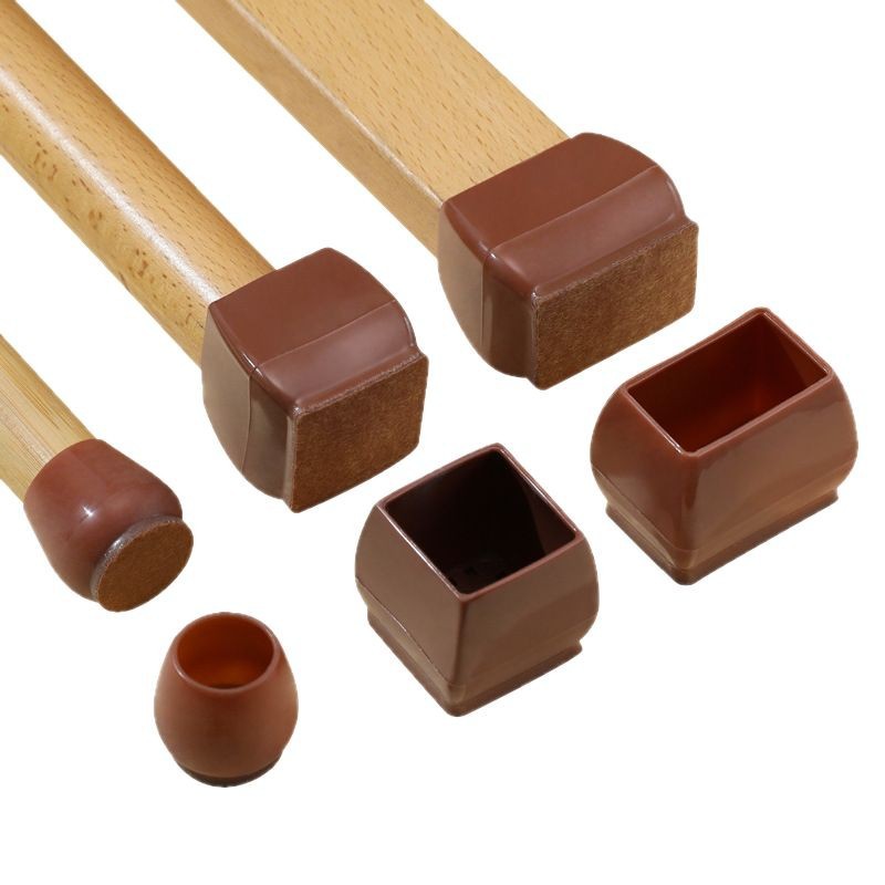 Quiet Table and Chair Foot Cover Solid Color Thickened Wear-resistant Stool Table Foot Protective Cover Table Leg Stool Non-slip Felt Chair Foot Pad