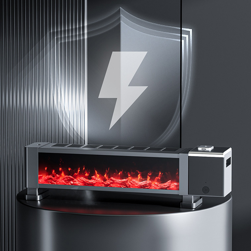 New Simulated Flame Heater Baseboard Humidification Heater Heater Household Energy-Saving Whole House Large Area Stone