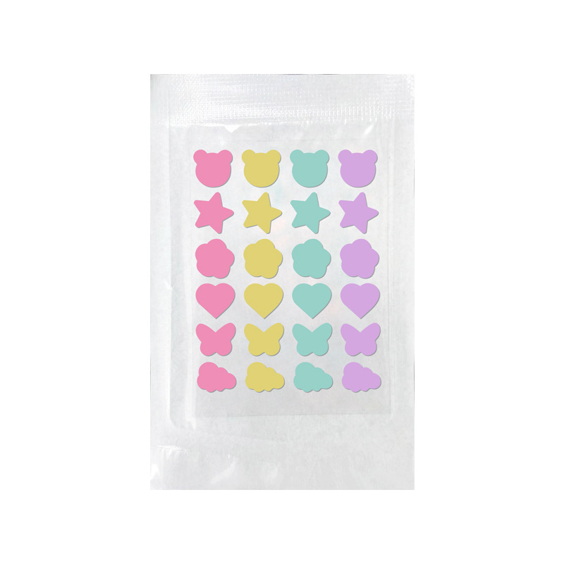 Manufacturer's Ready-Made Cartoon Acne Patch Pe Bear 24 Cat Claw 36 Pieces Special-Shaped Acne Patch with Bag Cross-Border Amazon