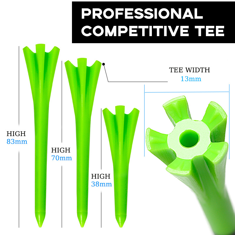 38mm golf 5 claw nail solid color 83mm golf 5 claw plastic ball nail 70mm golf ball nail manufacturer