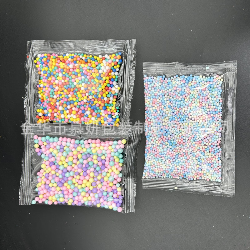 Manufacturer Supplies 1g Bagged Mixed-Color Foam Balls, Meteor Macaron Foam Particles, Slime DIY Making Materials
