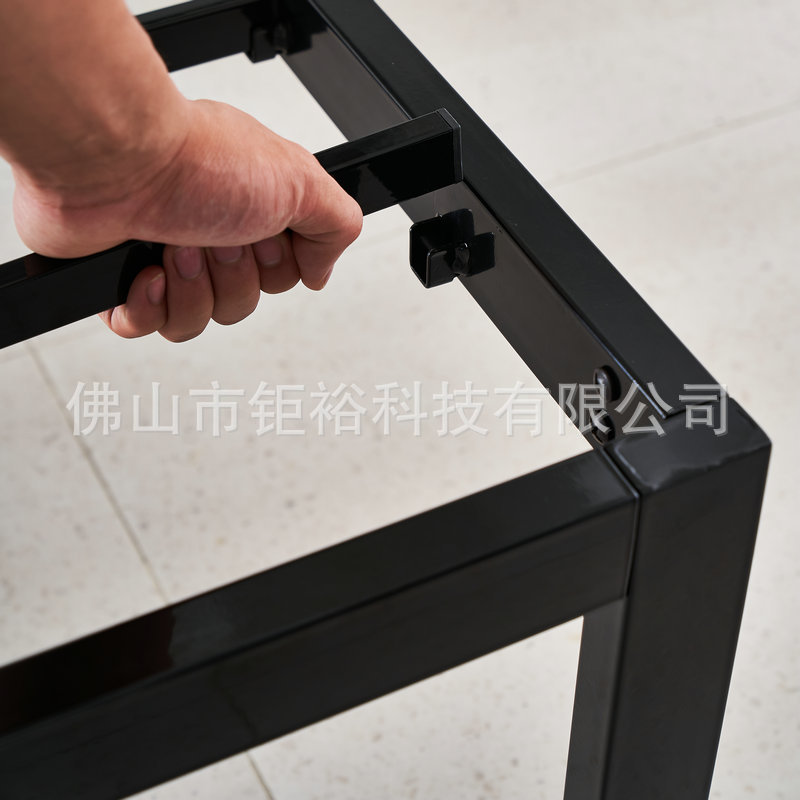 Cross-Border Supply Rental Metal Bed Frame Double Metal Row Frame B&B Apartment Wrought Iron Bed Frame Manufacturer