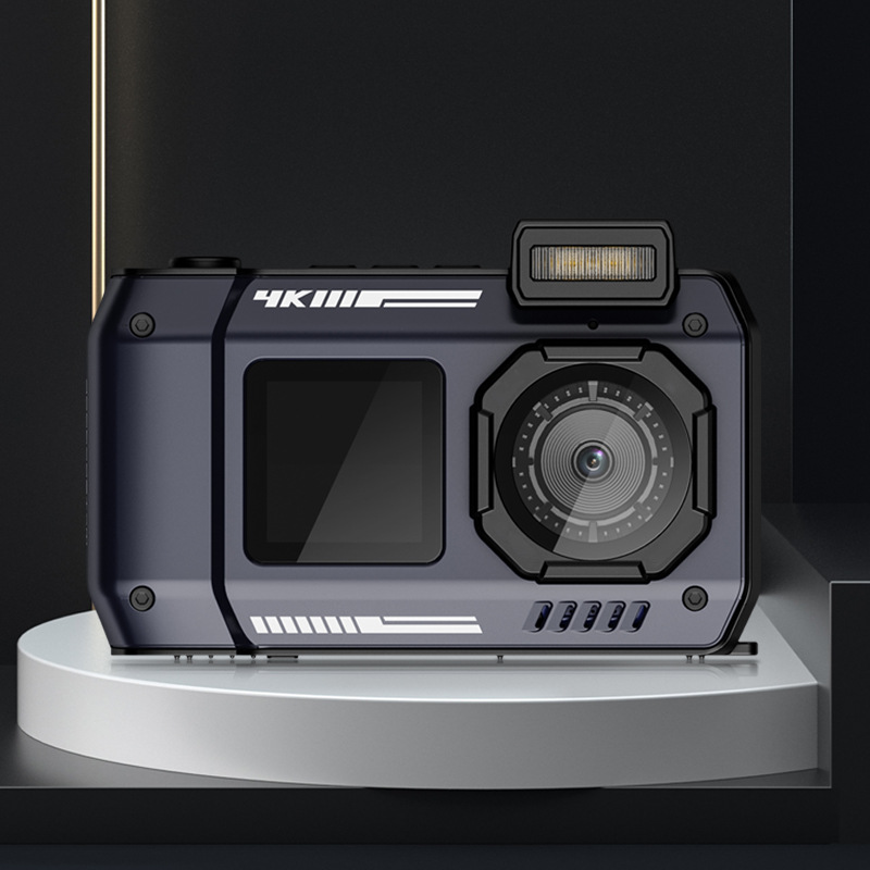 Cross-Border Bare Metal Waterproof Camera D50 Dual-Screen Selfie Outdoor Sports Hd Diving 10m Camera Swimming