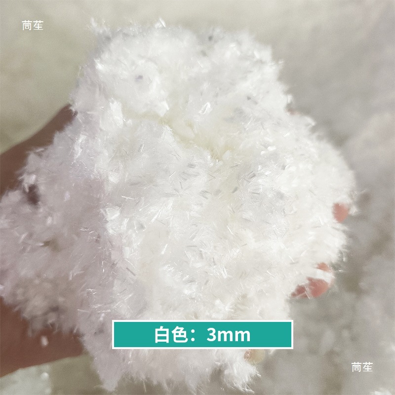 Polyester Fiber Raw Material Pet Chopped 3mm Polyester Short Fiber Cement Anti-Cracking Asphalt Concrete Pavement High Temperature Resistance