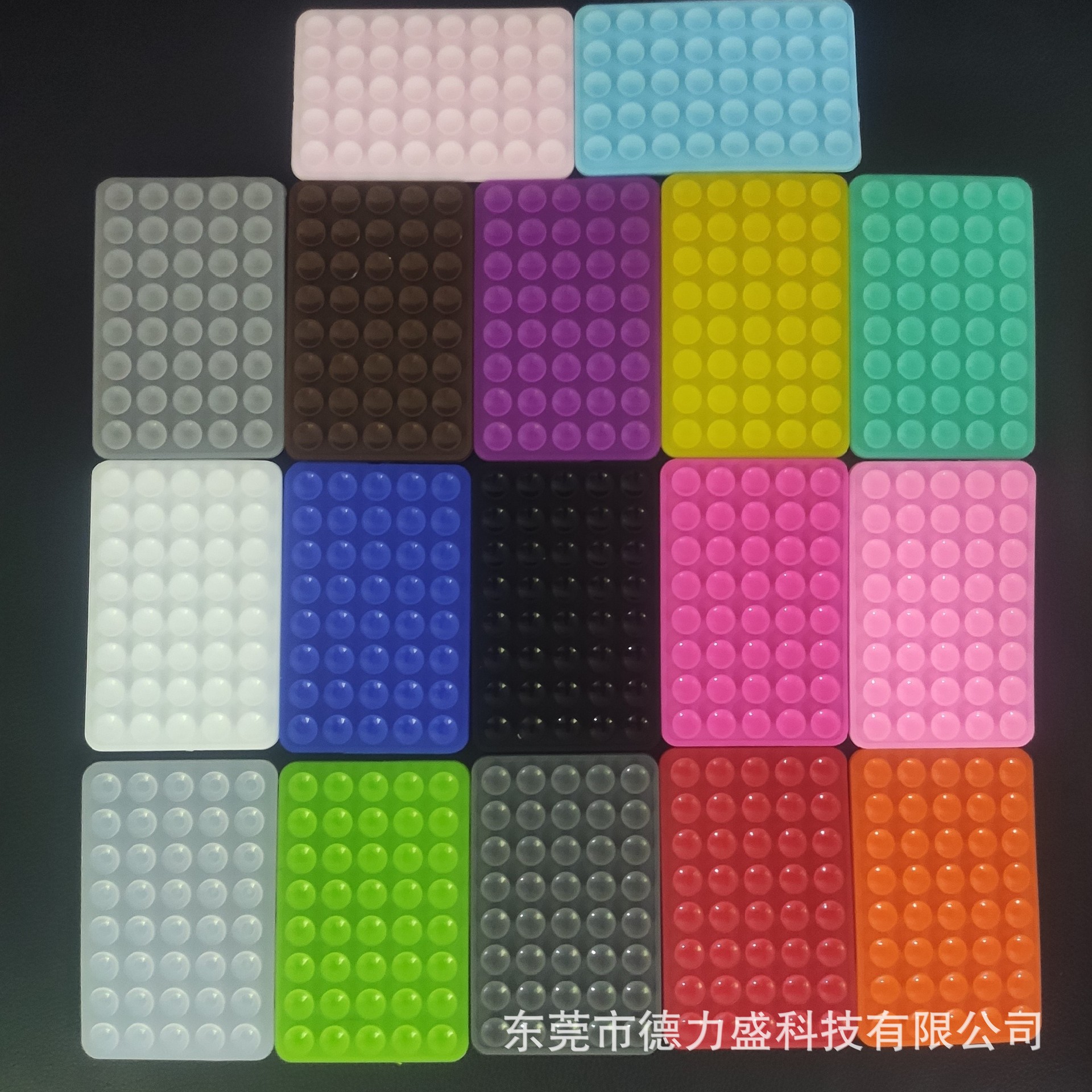 Double-Sided Silicone Suction Cup 28/24 Square Mobile Phone Holder Tablet Bag Charger Universal Suction Cup Holder