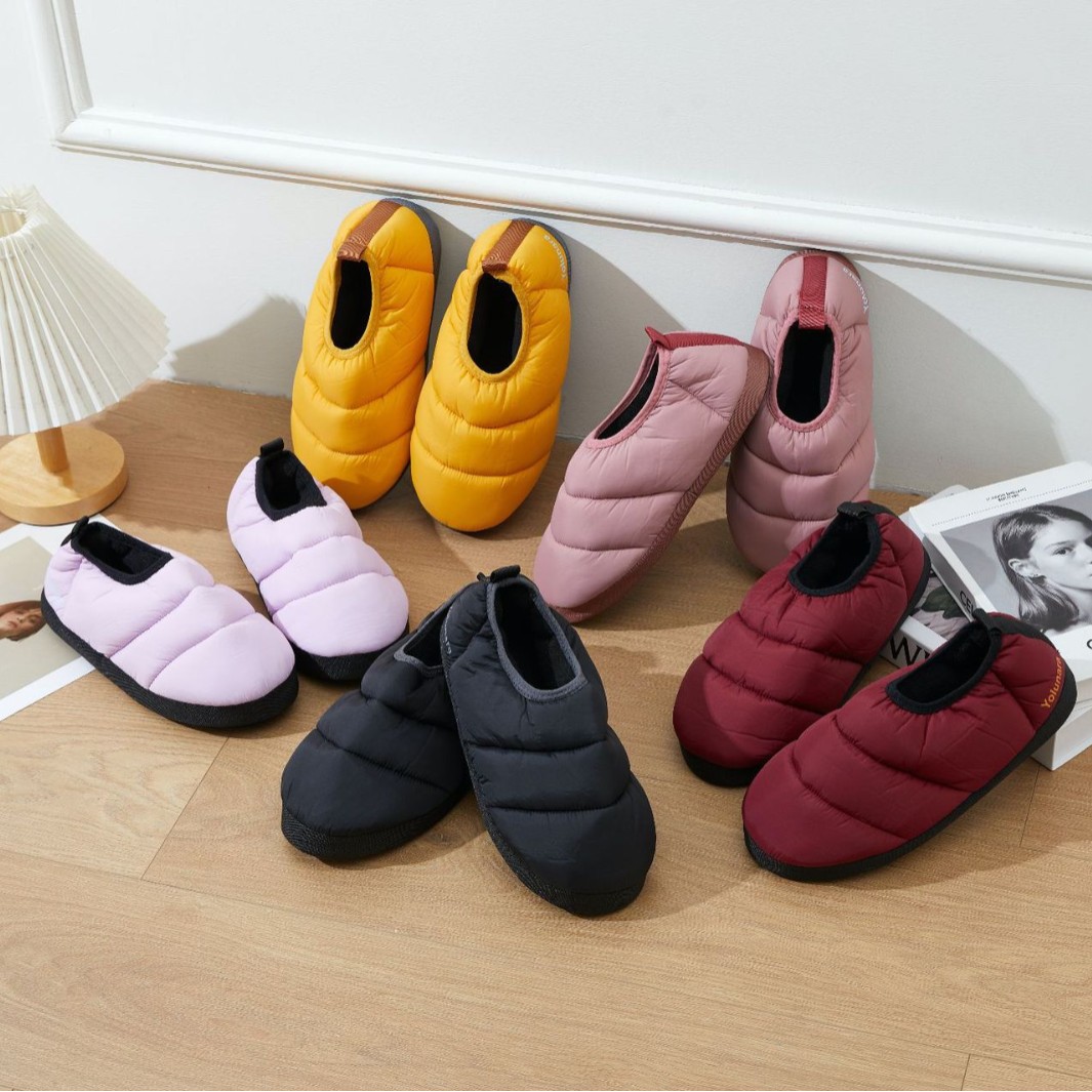 Новые зимние обувь с утеплением 2025 года, теплые швейные тапочки для дома, носимые на улице, обувь для кемпинга