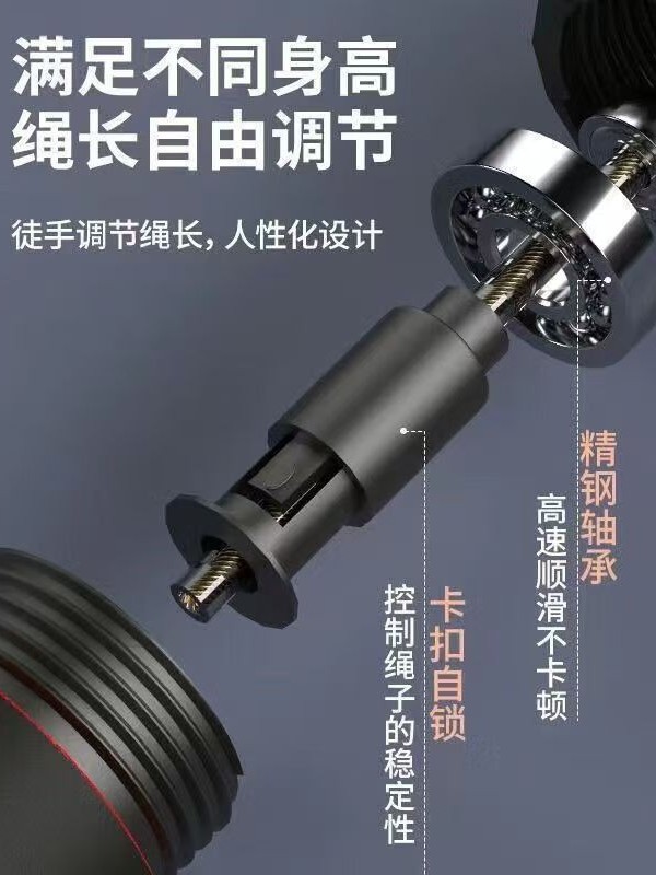 Cross-Border Popular Weighted Steel Wire Jump Rope for Running, Speed Competition, Fitness Training, and Professional Bearing-Bearing Jump Rope for High School Entrance Exams