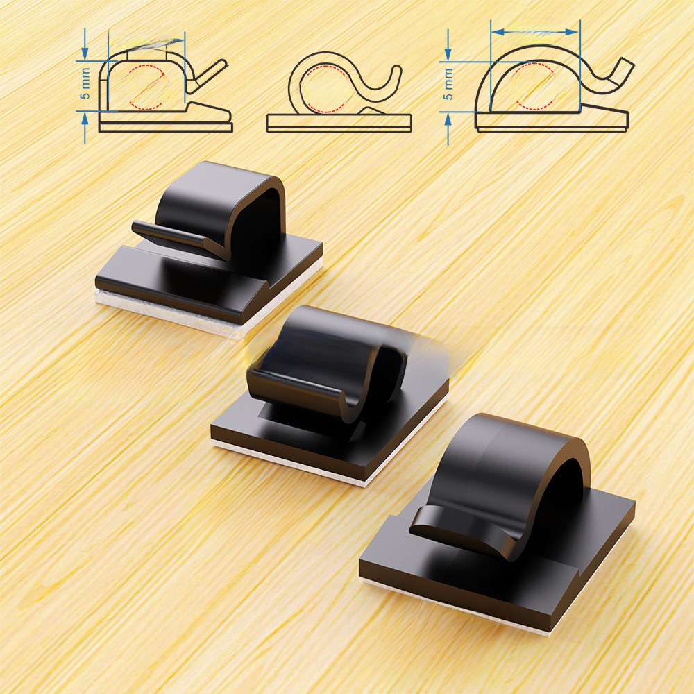 Cross-border hot-selling driving record wiring buckle light belt fastener desktop storage organizer self-adhesive seamless Winder