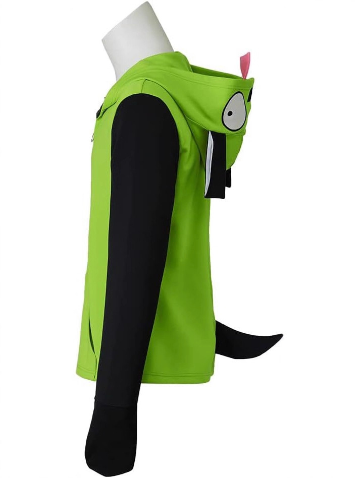 Green Cosplay Hoodies Costume Zipper Jacket Coat Men Casual Sweatshirts Hooded Zip Pullover