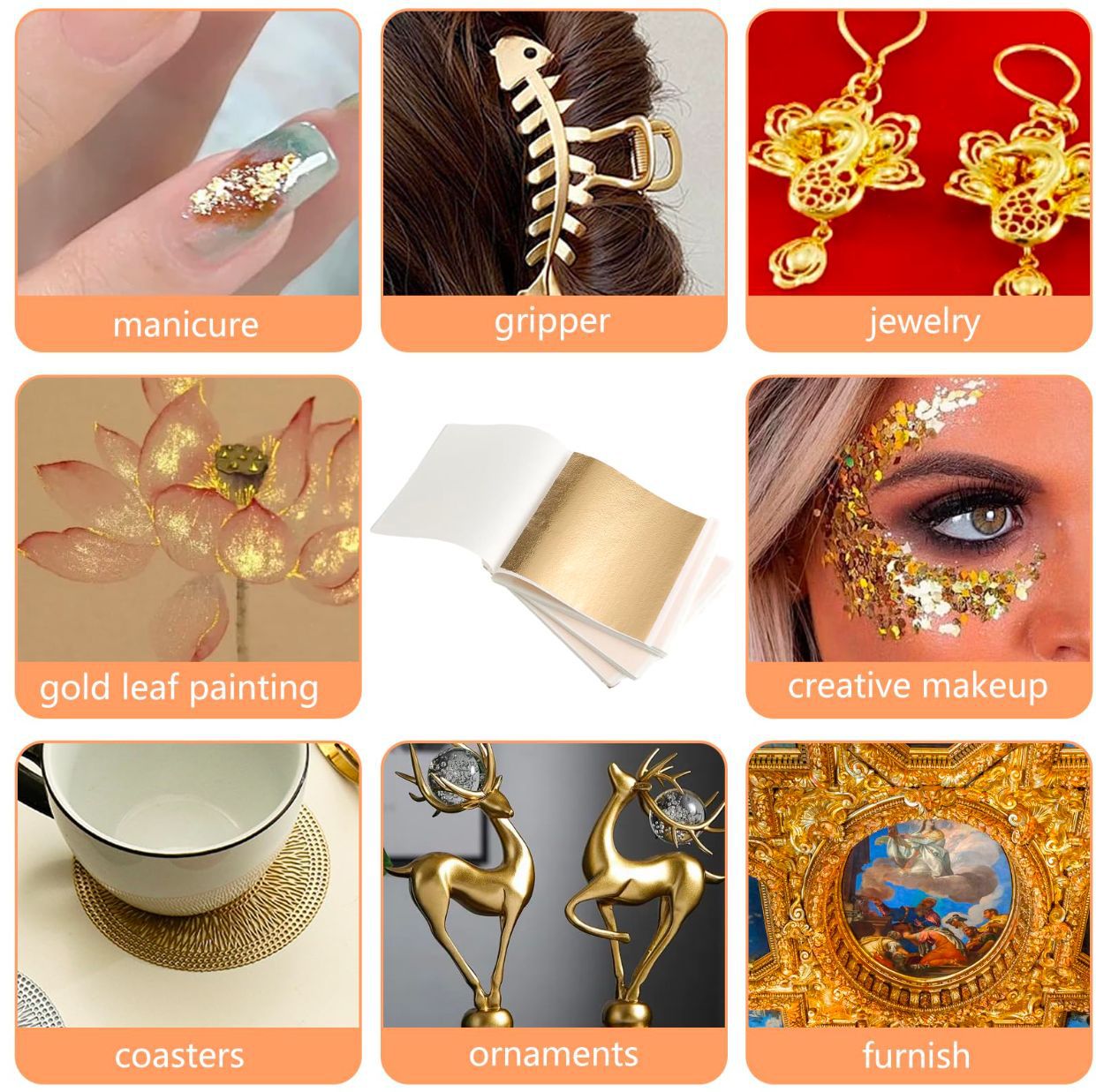 Gold Foil Paper Taiwan Gold Imitation Gold Foil Glue Gold Foil Surface Oil Line Decoration Decoration Gold Foil Buddha Statue Gold Foil