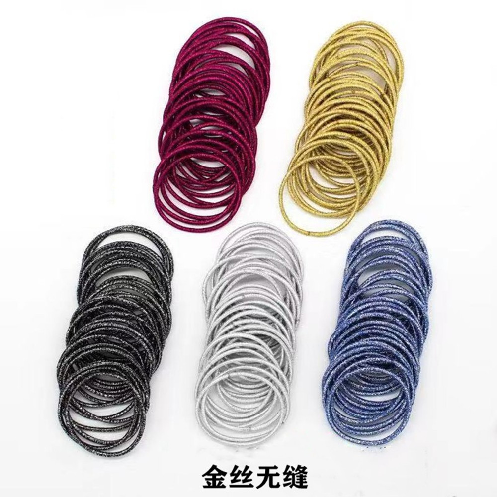 Кросс-браслет 2мм блестящий резиновый ободок для детей Европейский и Американский рождественский ободок золотой бесшовный ободок для волос плюс основы лука