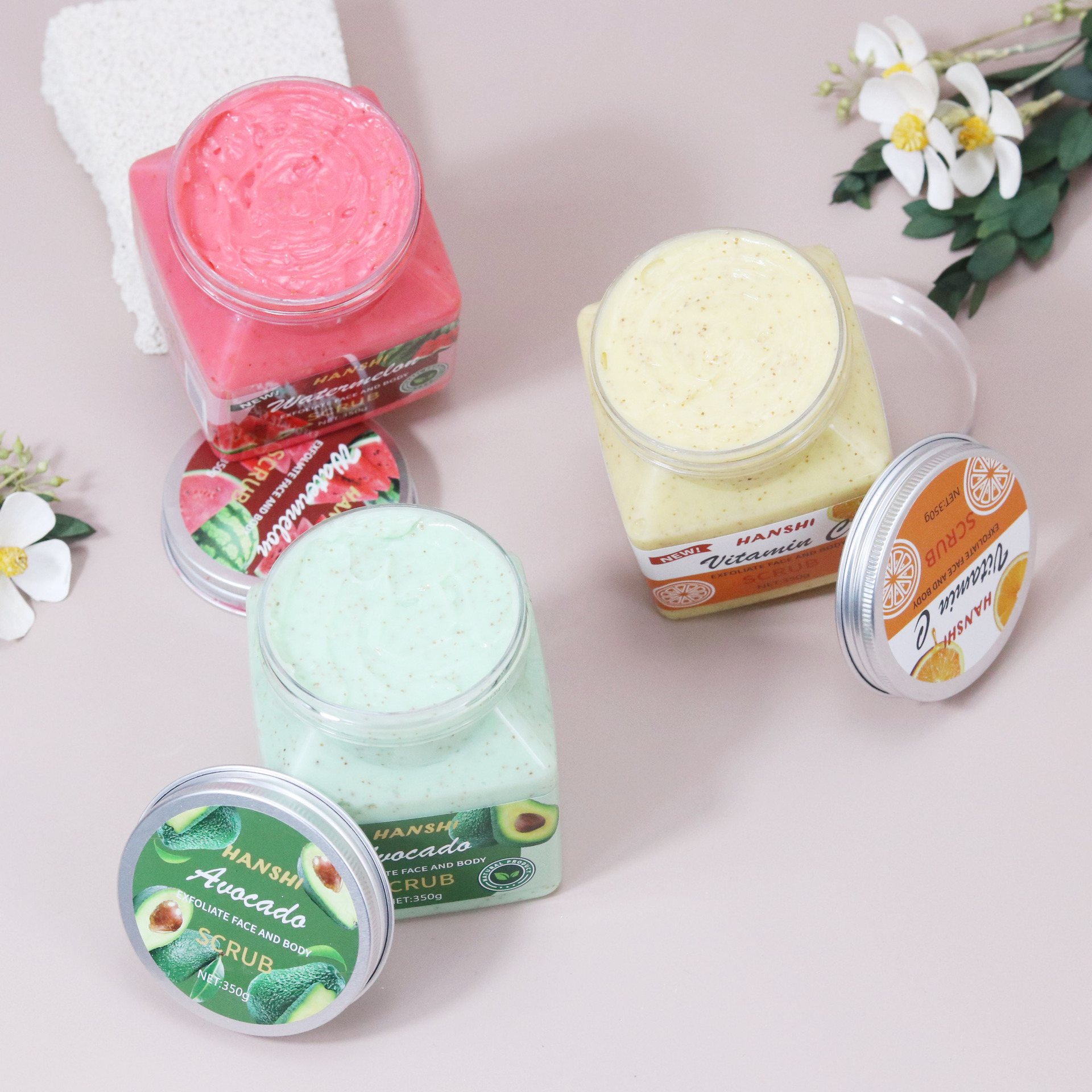 Cleansing and Exfoliating Fruit Scrub 350ml Body Fragrance Scrub Bodyscrub Exfoliating Spot