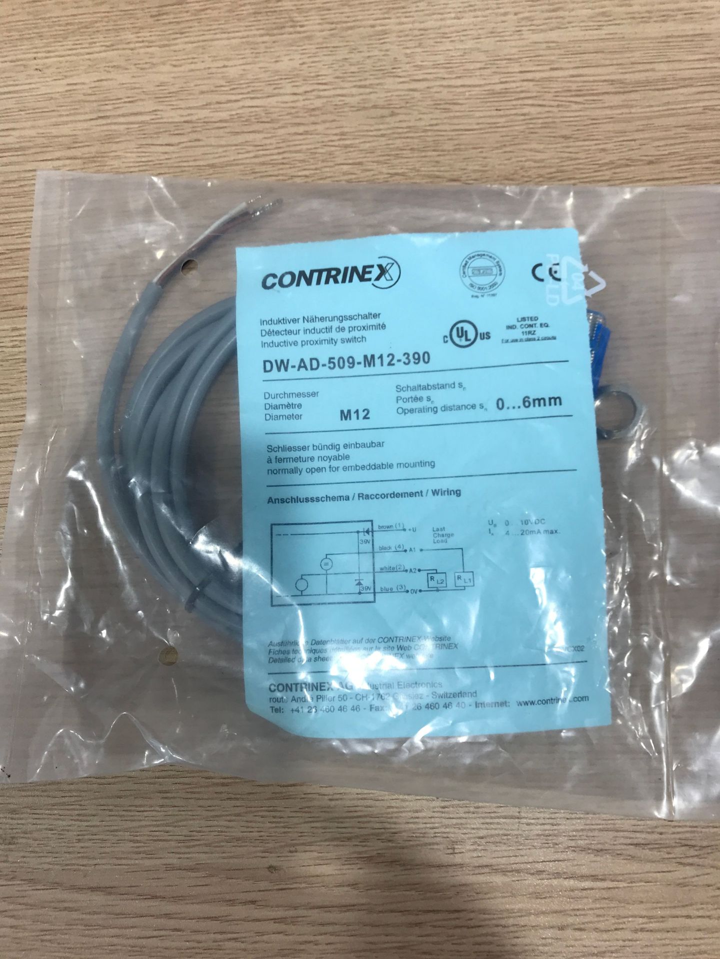 Новый датчик близости DW-AD-509-M12-390, гарантия качества