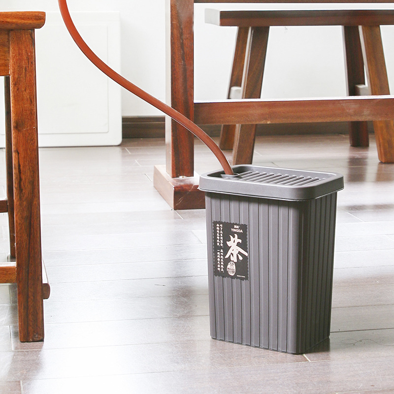 Wet and Dry Separation Tea Residue Bucket Waste Water Bucket Household Accessories Tea Filter Trash Can Square Tea Tray Drainage Tea Bucket