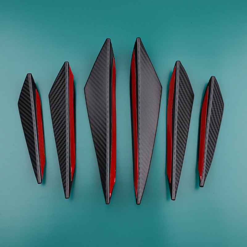 Car supplies modified bumper carbon fiber grain wind knife extended universal spoiler anti-collision strip large surrounding wind knife