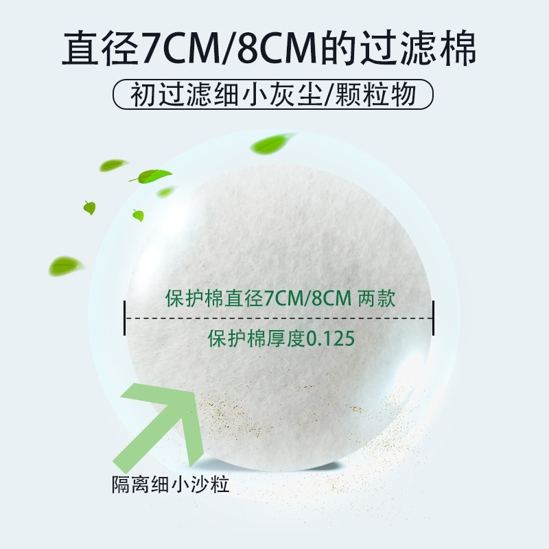 Heavy Pine Dust Mask Industrial Dust U2K Filter Element Washable Protective Cotton White Round 7cm Filter Gasket
