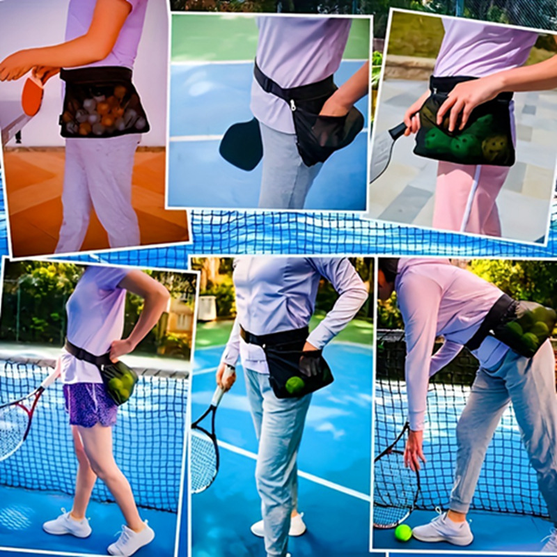 Tennis Ball Picker-Up Bag, Table Tennis, Golf, Portable Storage Bag, Training Ball Picker-Up Bag, Waist Bag, Cross-Border