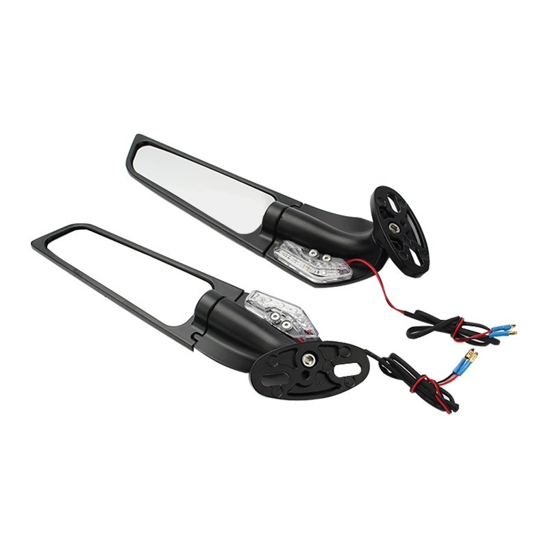 Motorcycle Accessories Fixed Wing Rearview Mirror Large Mirror Panel Suitable for Kawasaki Yamaha Wind Knife Modified Rearview Mirror