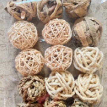 Комбинированная игрушка для хомяков, попугаев и кроликов, жевательный мяч из травы