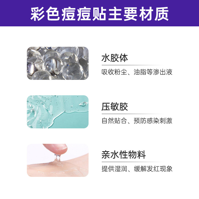 AliExpress in stock cartoon acne stickers cute cat claw ice cream pe cover acne stickers portable shaped acne stickers wholesale