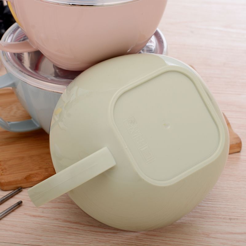 Wholesale 304 Stainless Steel Instant Noodle Cup Instant Noodle Bowl with Lid Double Insulation Anti-scalding Bowl Student Dormitory Bowl