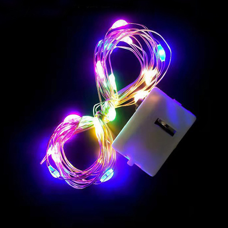 Led lights string indoor gift box cake bouquet decorative atmosphere layout light strip three-block adjustable copper wire light strip