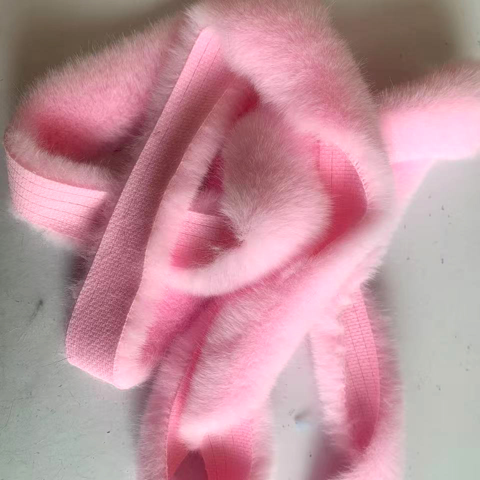 Factory supply 0.5cm imitation mink wool handmade diy strawberry decorative peacock hair clip hair accessories material