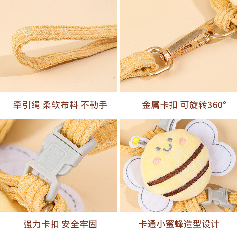 Cat Bee Leash Cute Cat Leash Harness Vest Style Leash Dog Leash Dog Rope