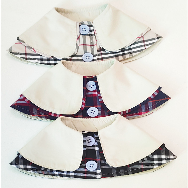 Индивидуальная хлопковая клетчатая шаль для собак, шарф для средних и маленьких собак