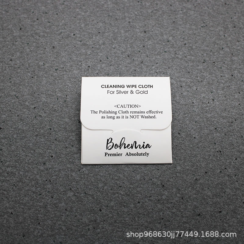 Square packaging 5 * 5cm deerskin velvet silver cleaning cloth gold and silver jewelry cleaning polishing maintenance cloth independent packaging