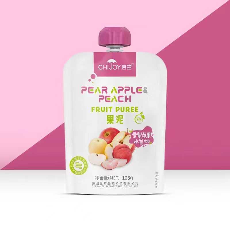 Qizhu Fruit Mud Fruit and Vegetable Mud Juice Mud Pure Fruit Mud Leisure Snack Drinks with Various Flavors 108 g/Bag