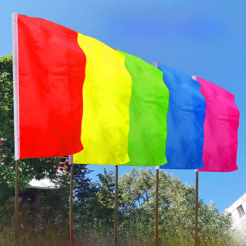 Outdoor Banner Advertising Printing Inkjet Flags Construction Site Flags Wholesale Production Five-Color Knife Flags Colorful Flags Manufacturer