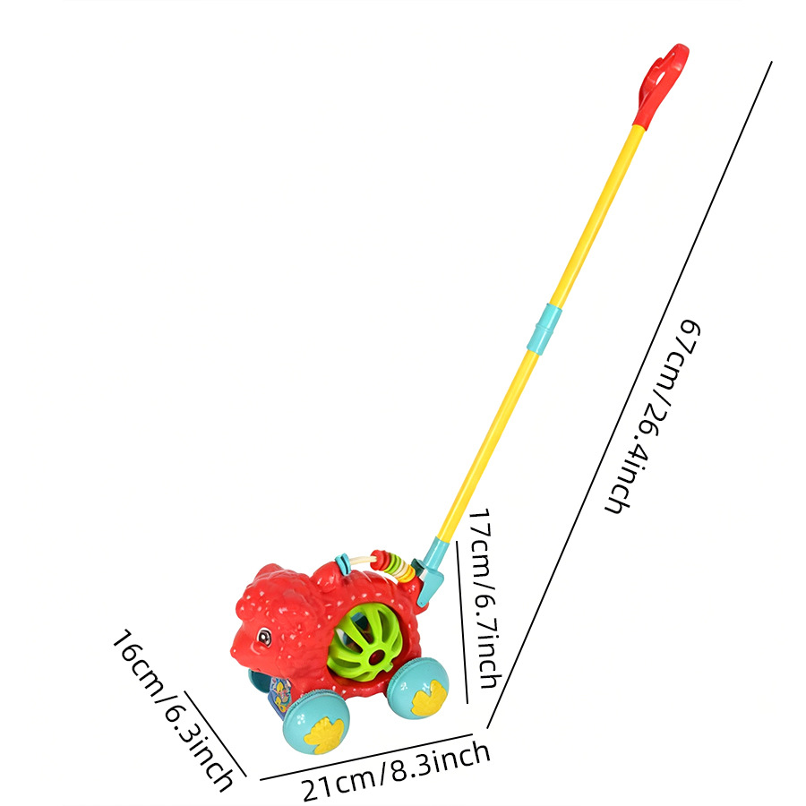 Toddler Learning to Walk Push-Pull Toy, Hand-Pushed Bell Lamb Cart, Baby Cute Sheep Push-Pull Toy for Boys and Girls