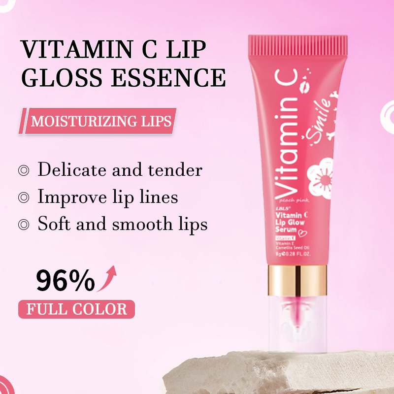Cross-Border Lbls Vitamin C Lip Gloss Essence Moisturizing, Moisturizing, Brightening Color and Fading Dullness Lip Mask