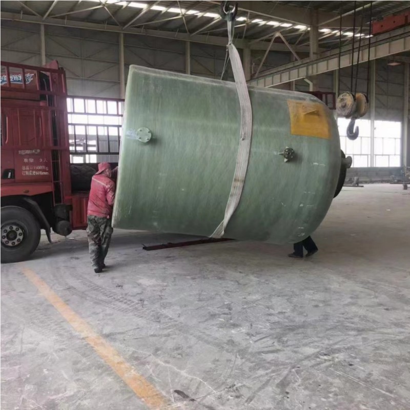 Wrapped Corner Fiberglass Fire Water Tank Factory Wastewater Treatment Tank Acid and Alkali Resistant Container Underground Storage Anti-Corrosion