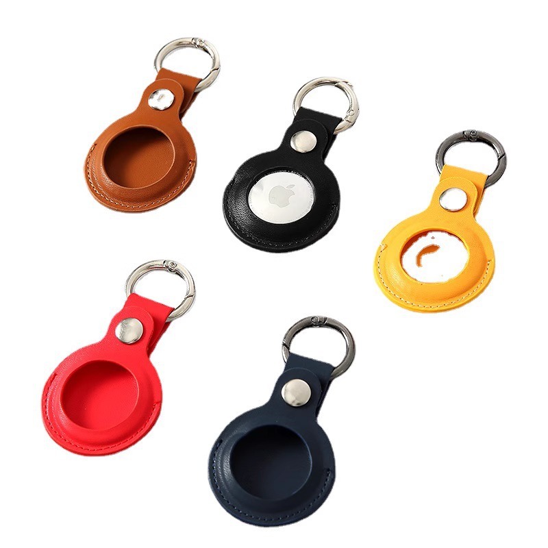 AirTag Tracker Protective Case for Apple Locator Anti-drop Device Anti-drop Buckle PU Leather Protective Leather Case