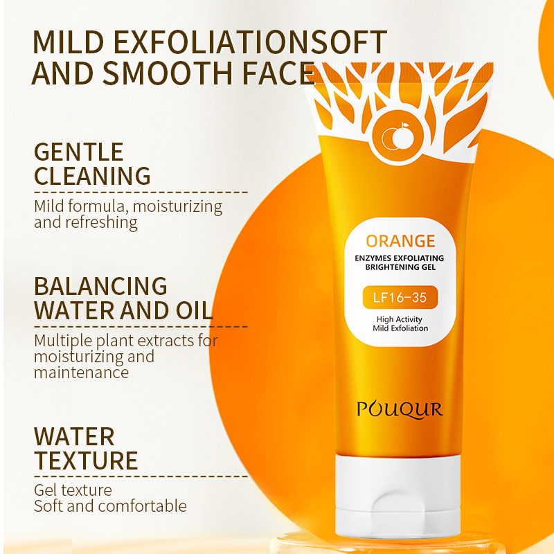 Cross-Border Orange Enzyme Exfoliating Gel 100g Facial Cleansing Mud Rub Scrub Facial Cleanser Dead Skin Cream