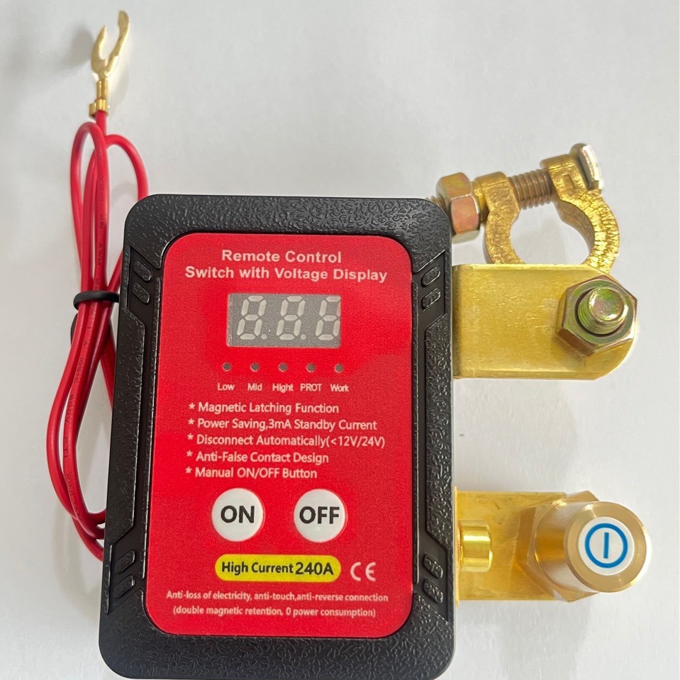 25 New Cut-Off Switch 12V240A Remote Battery Disconnect Switch Automatic Power-Off Switch for Cars and Large Trucks