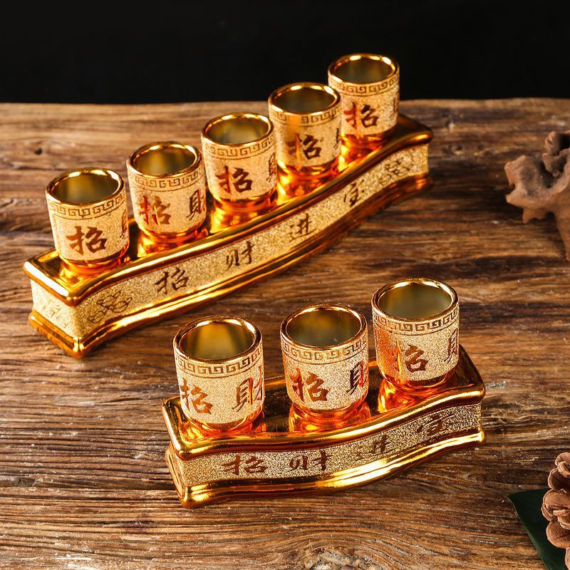 Worshiping Goblet Tribute Goblet Water Supply Goblet for Small Wine Goblet Buddha Front Household Ceramic Holy Water Goblet